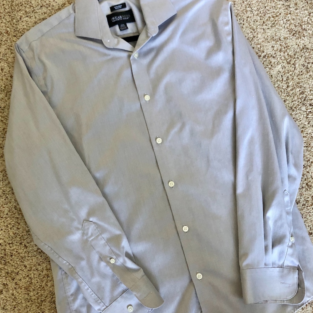 Light Blue Kenneth Cole Stripe Dress Shirt